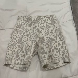Lululemon White Camo Biketard Shorts